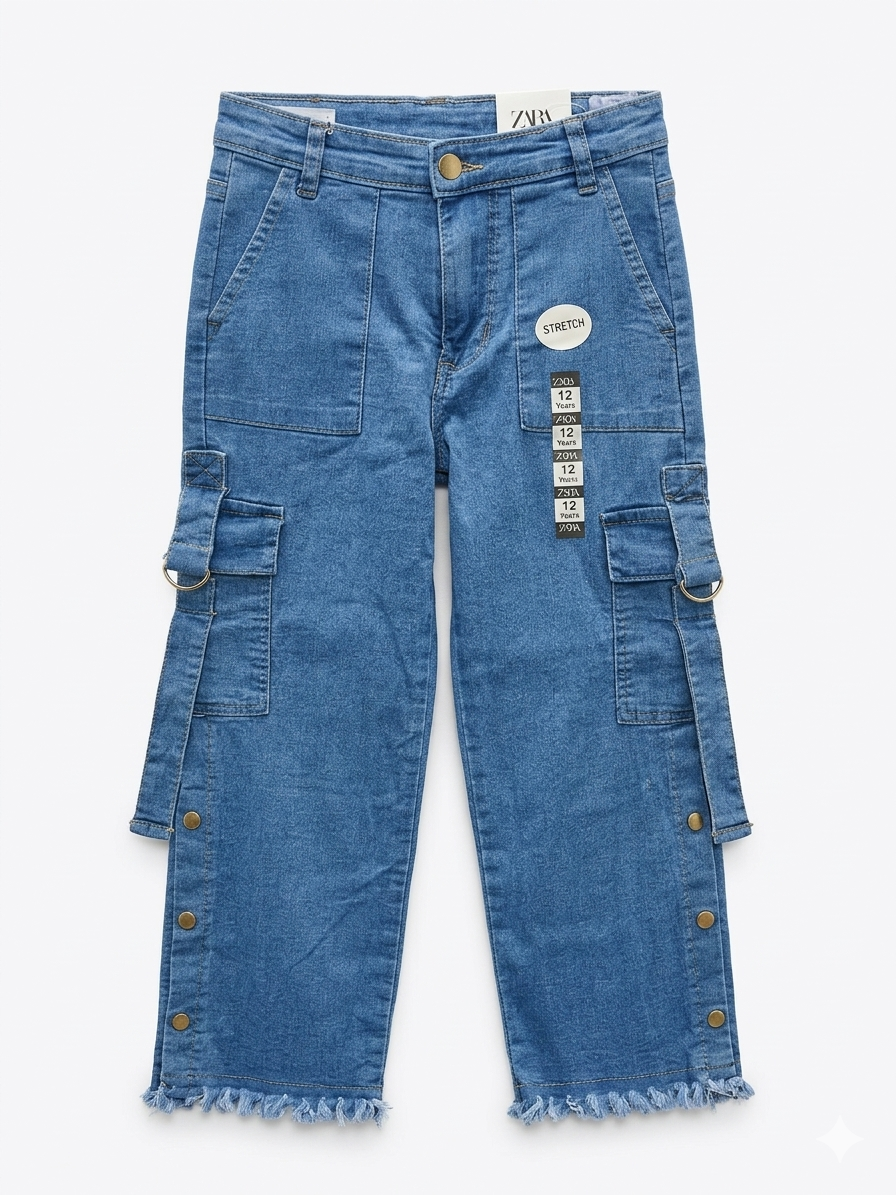 Premium Baggy Stretch Jeans with Multiple Pockets for Comfort