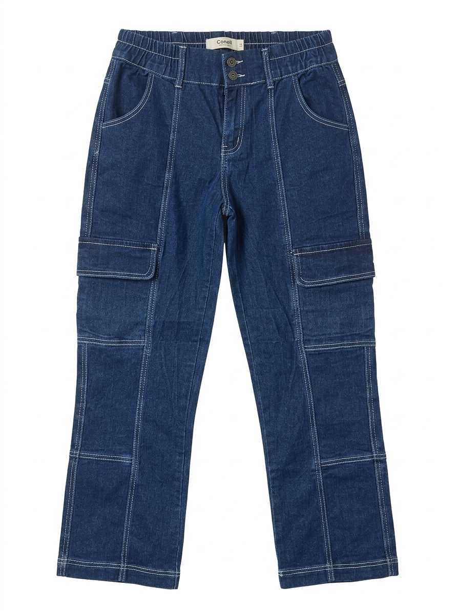 Comfortable Elastic Band Wide Leg Jeans for Everyday Wear