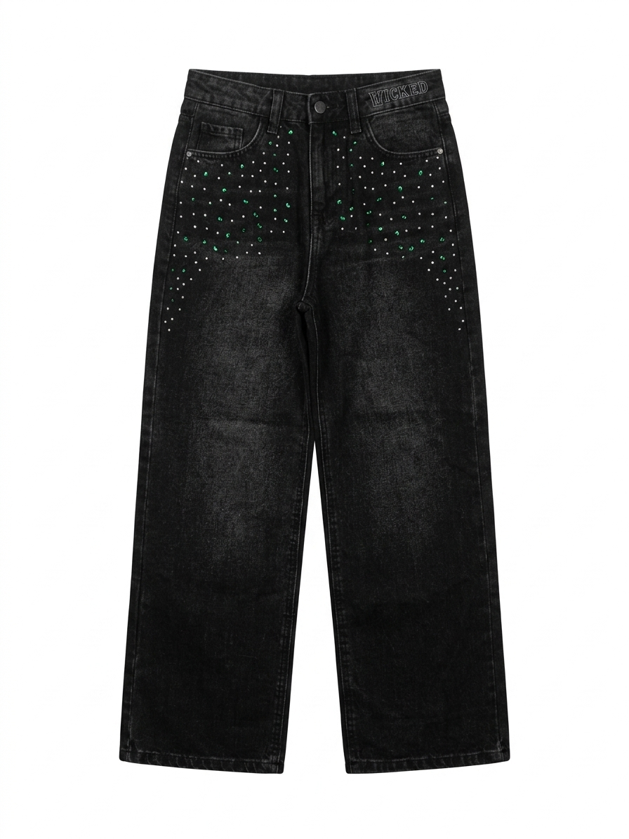 Stylish Wide-Leg Stone Wash Jeans for Everyday Comfort