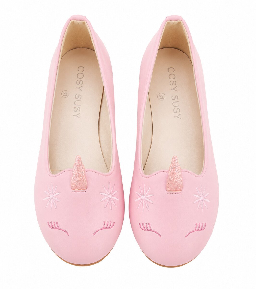 Cute Pink Unicorn Ballet Flats for Girls