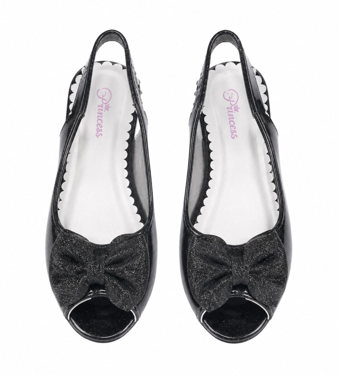 Elegant Black Bow Party Shoes for Girls