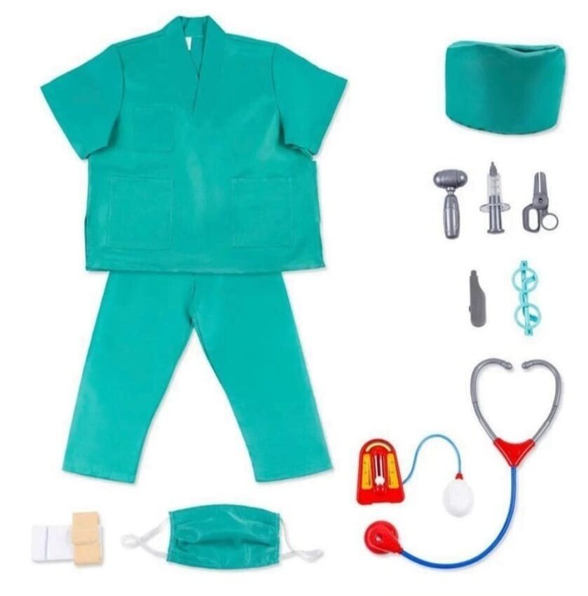 Professional Surgeon Costume Set for Educational Role Play