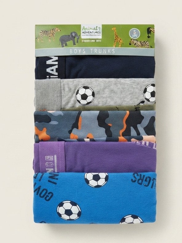 5-in-1 Pure Cotton Boxers for Boys Comfort and Daily Wear