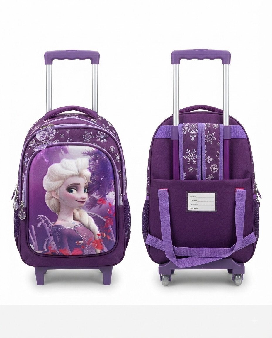 Blue Mickey Mouse and Frozen-Inspired Stroller Bag Set