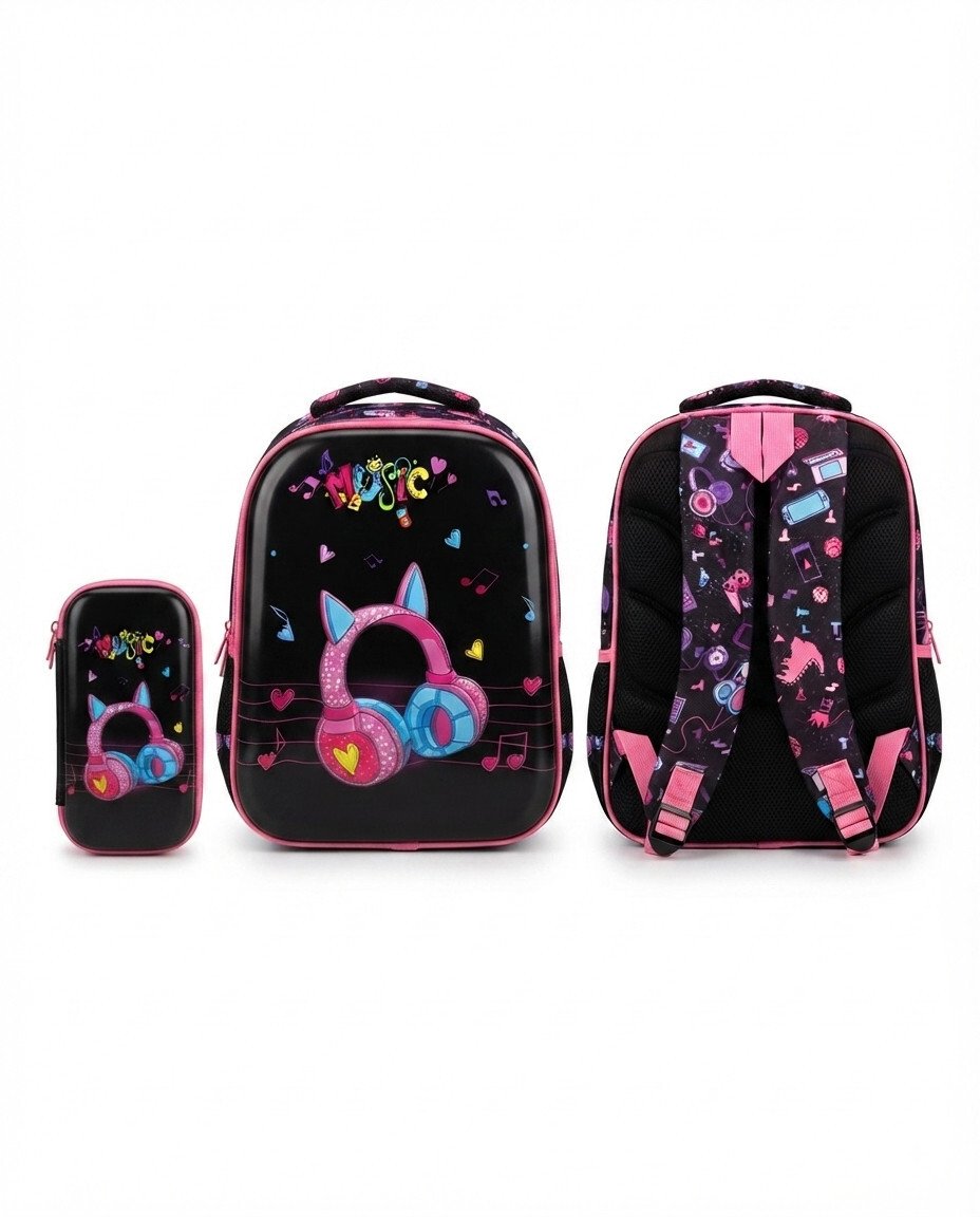 15-Inch High-Quality Backpack with Stationery Case