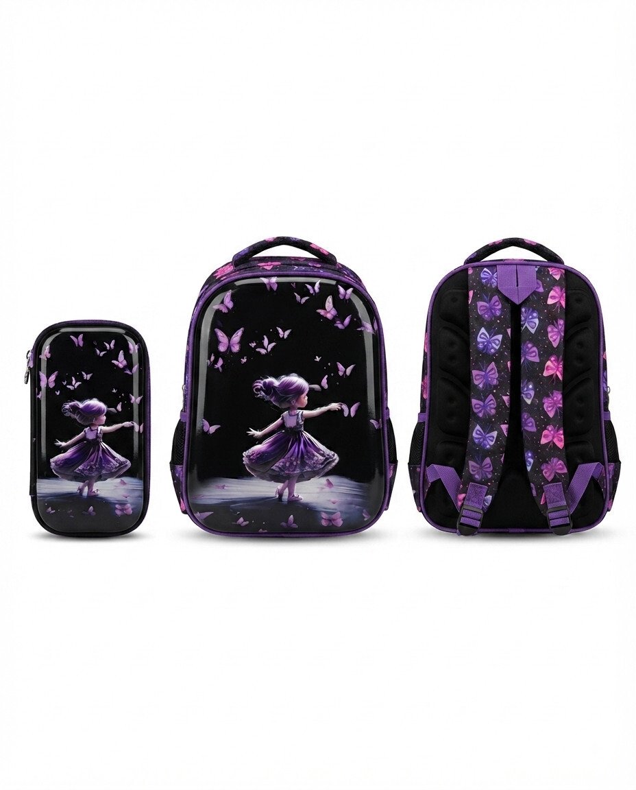 15-Inch High-Quality Backpack with Stationery Case