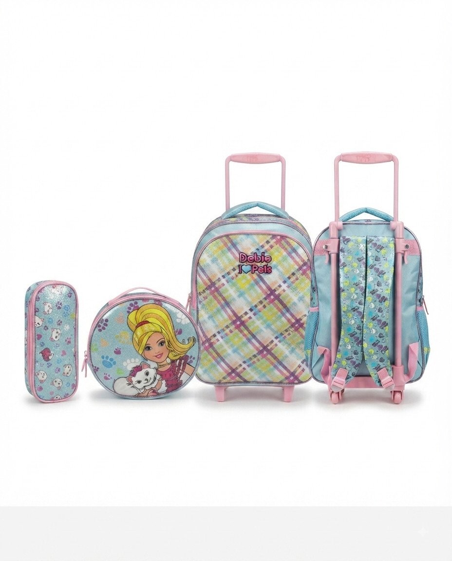 16-Inch Stroller School Bag Set with Snack Bag and Stationery