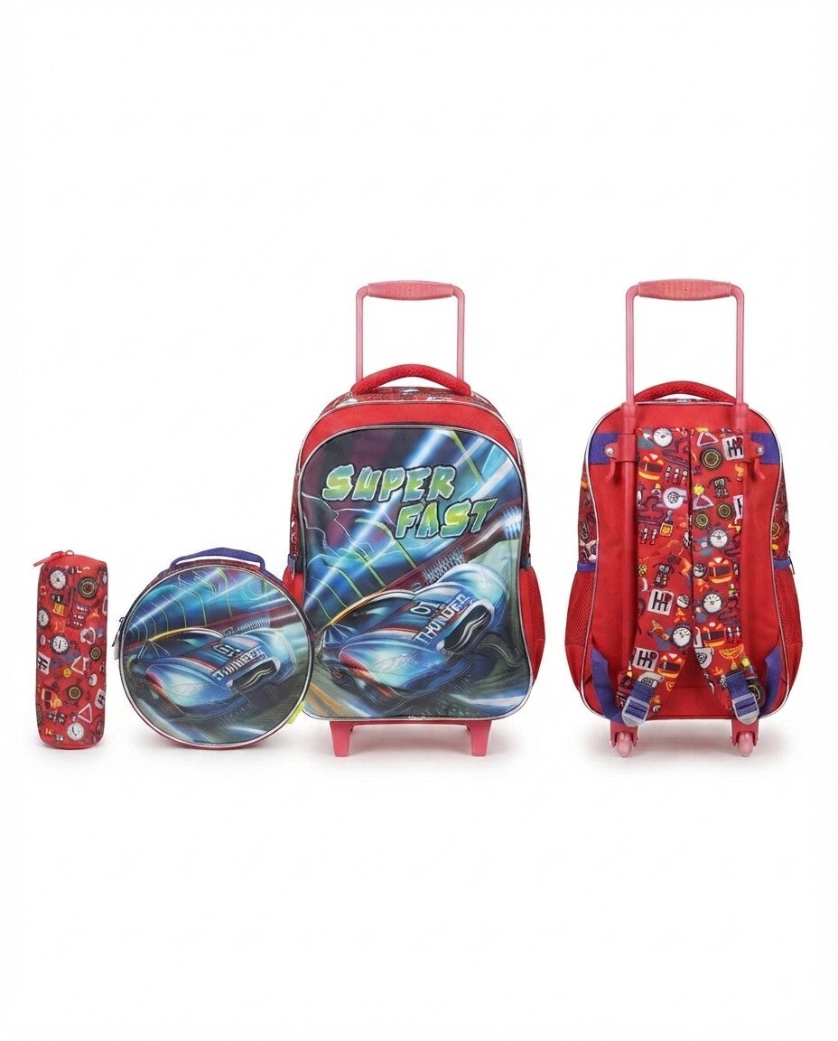 16-Inch Stroller School Bag Set with Snack Bag and Stationery