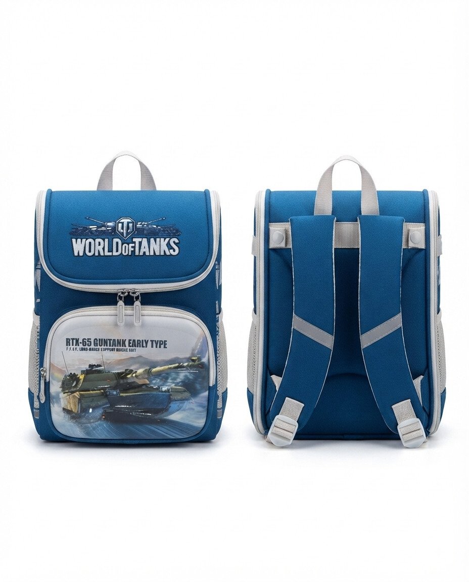 13-Inch Box-Shaped School Bag for Organised Daily Use