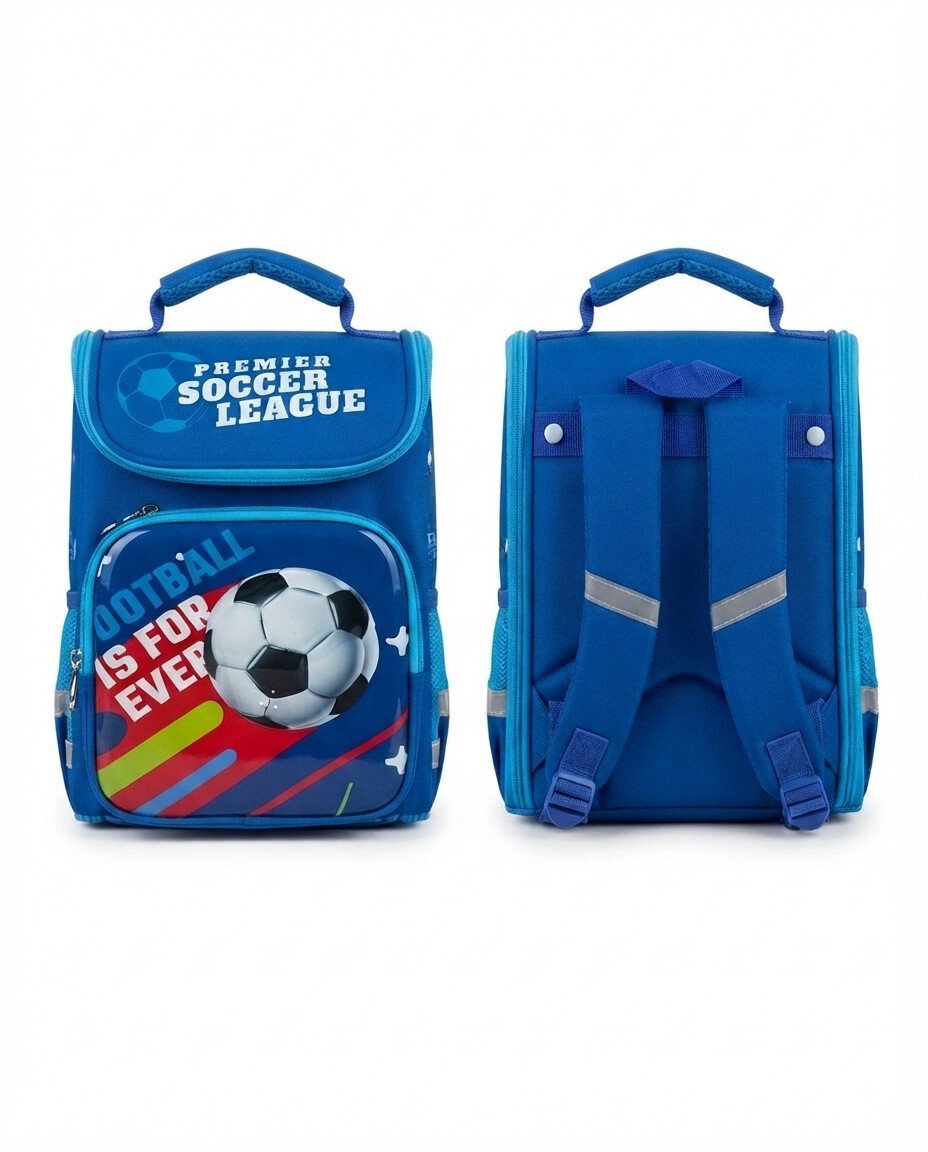13-Inch Box-Shaped School Bag for Organised Daily Use