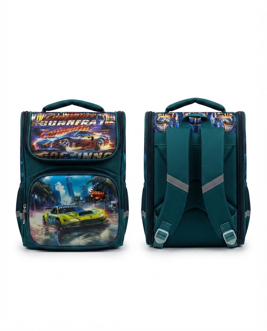 13-Inch Box-Shaped School Bag for Toddlers and Daily Use