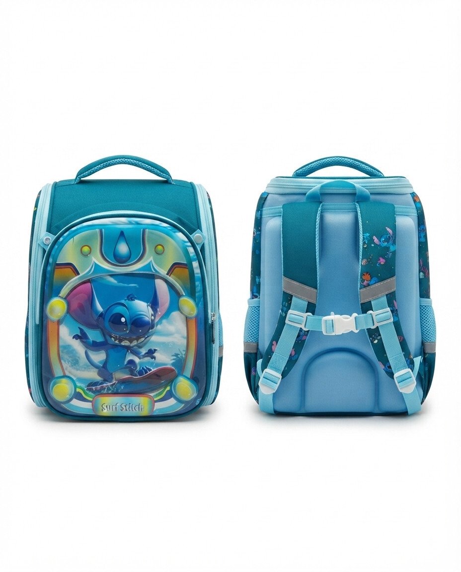Stylish Box-Shaped School Bag for Everyday Use