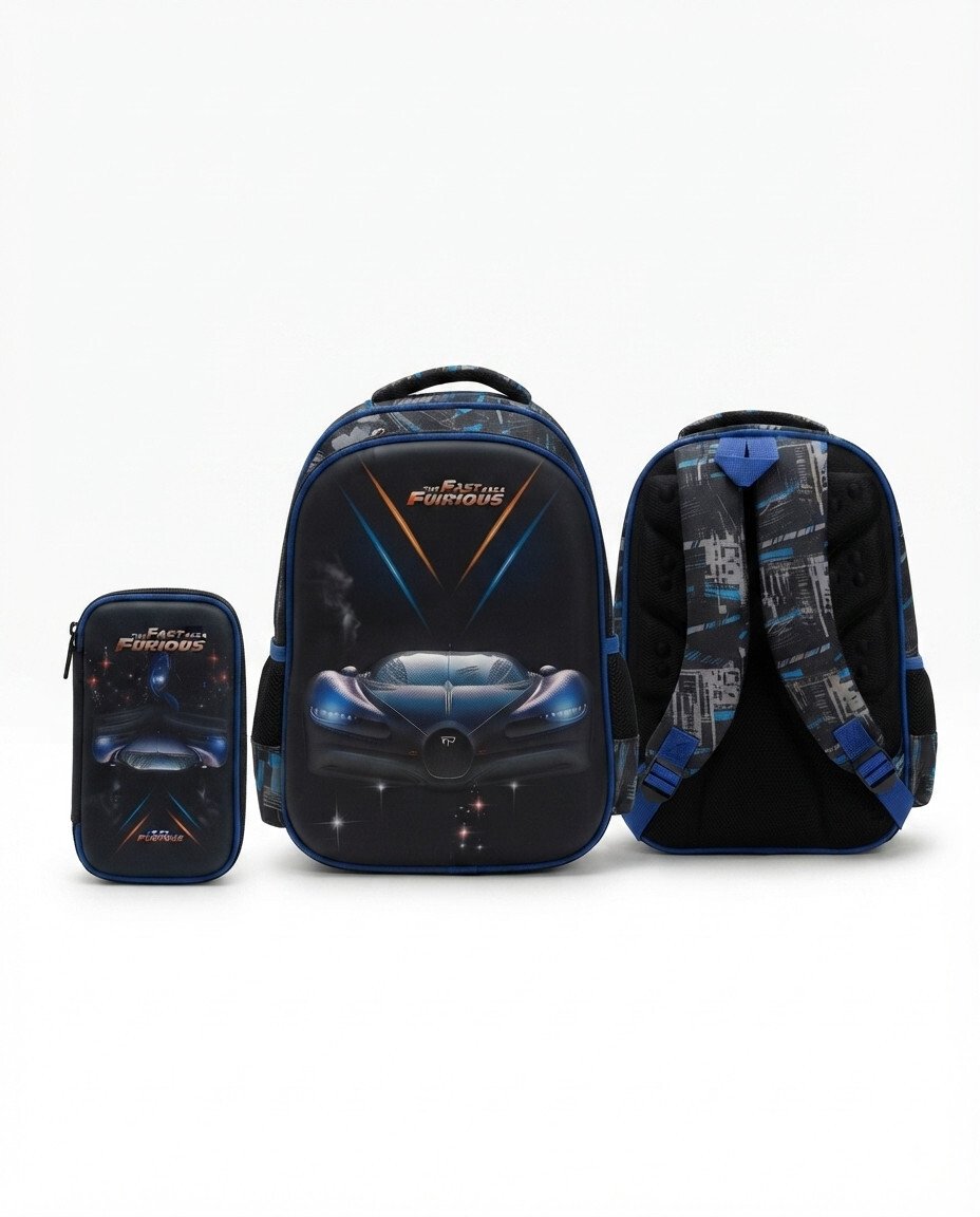 15-Inch High-Quality Backpack with Stationery Case