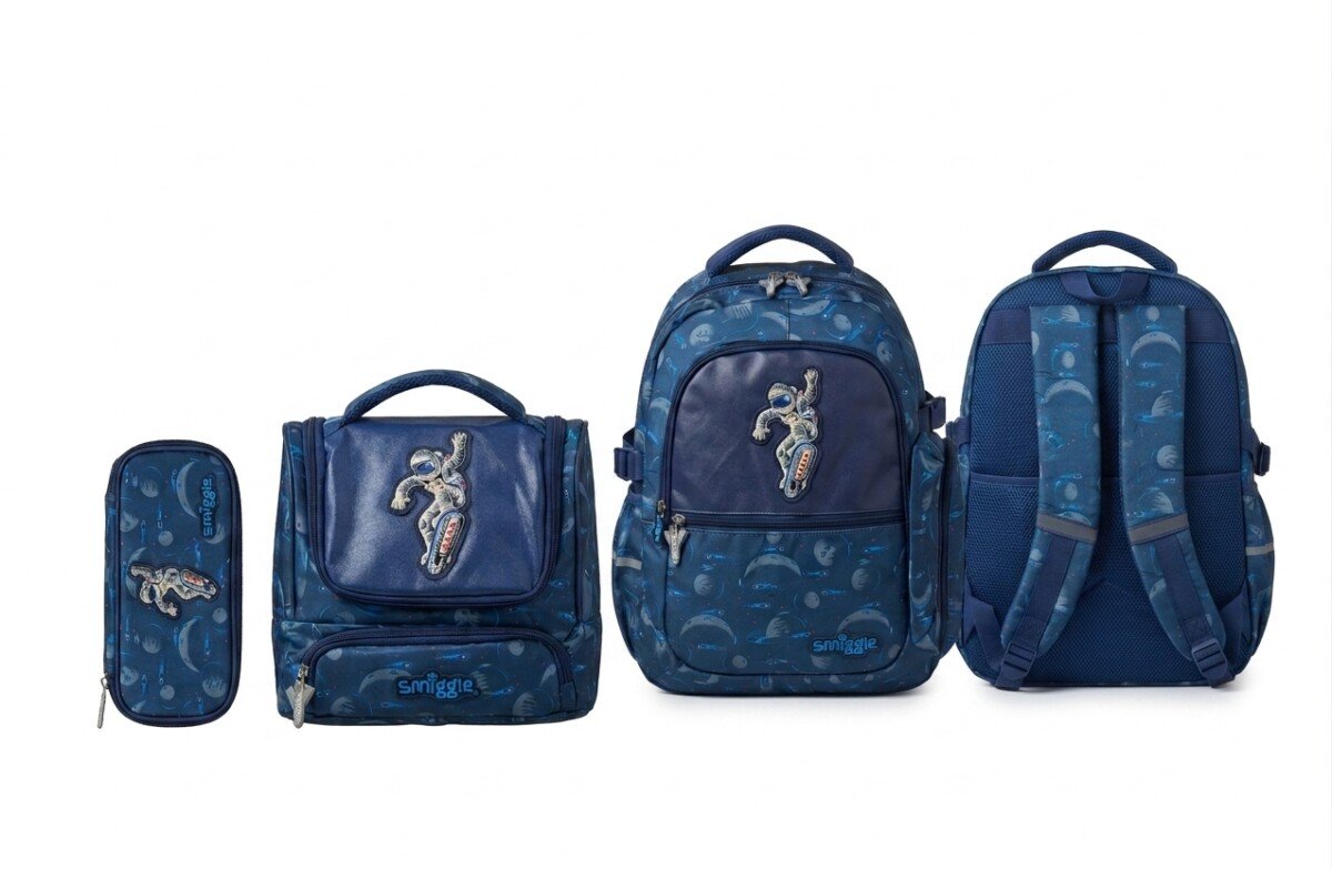 16-Inch Smiggle School Bag Set with Lunch Bag and Case